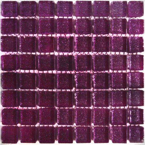 Crystal Glass Mosaic Tiles Mini Glitter 10 x 10 - DARK PURPLE