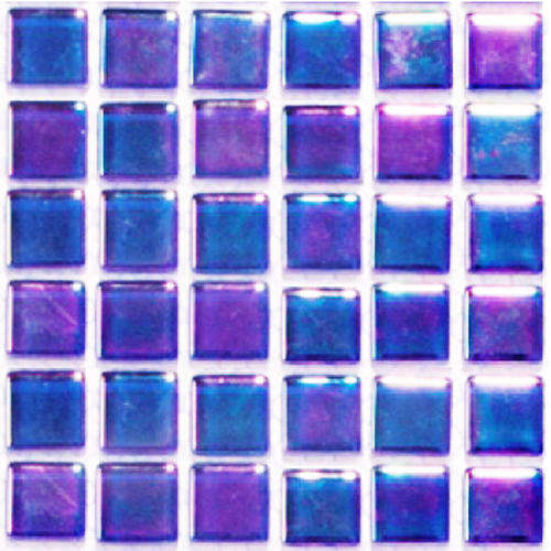 Reflective Crystal Glass Mosaic Tiles 15 x 15 - PEARL ROYAL BLUE