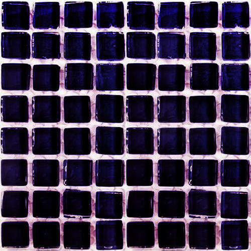 Crystal Glass Mini Mosaic Tiles 10 x 10 - MIDNIGHT BLUE