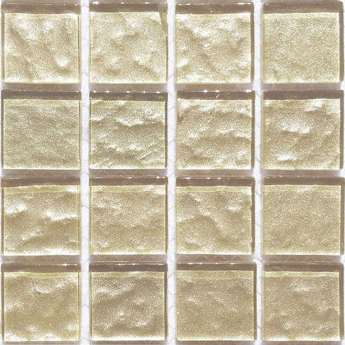 Crystal Glass METALLIC Mosaic Tiles 23mm x 23mm - WHITE