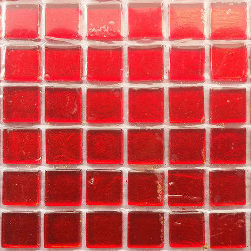Reflective Crystal Glass Mosaic Tiles 15 x 15 - TWINKLE CHERRY RED