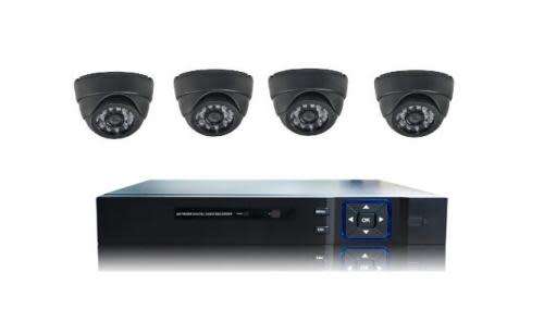 4 Channel Analog CCTV Dome 900TVL Camera kit With Phone Viewing