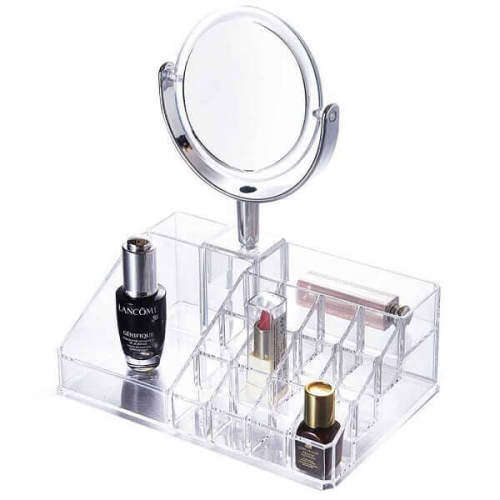 Acrylic Cosmetic Organizer with Mirror JN-870 4 Draws