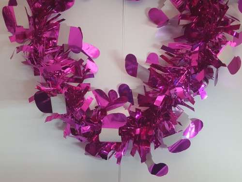 1.9m Purple Tinsel Garlan Christmas Tree Decoration