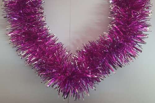 1.7m Purple Tinsel Garlan Christmas Tree Decoration