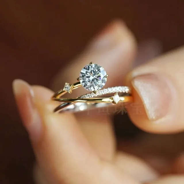 `R7500` Unique Ring with 1ct Moissanite