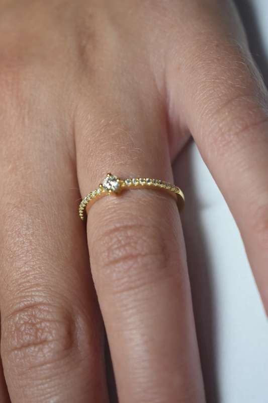BARGAIN!!!! 18K Gold Plated 925 Sterling Silver Moissanite Ring!!! 1 LEFT!!!