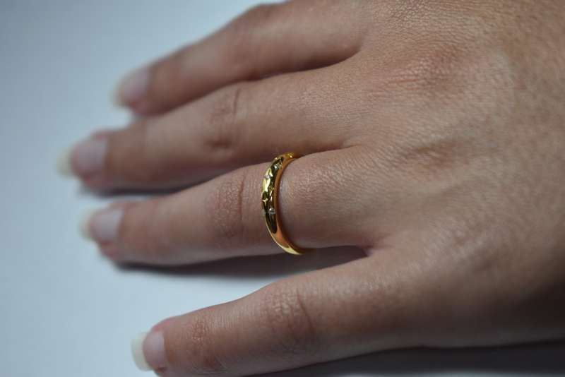 `R3999` RARE BARGAIN!!! 18K Gold Plated, 925 Sterling Silver Moissaninte Ring