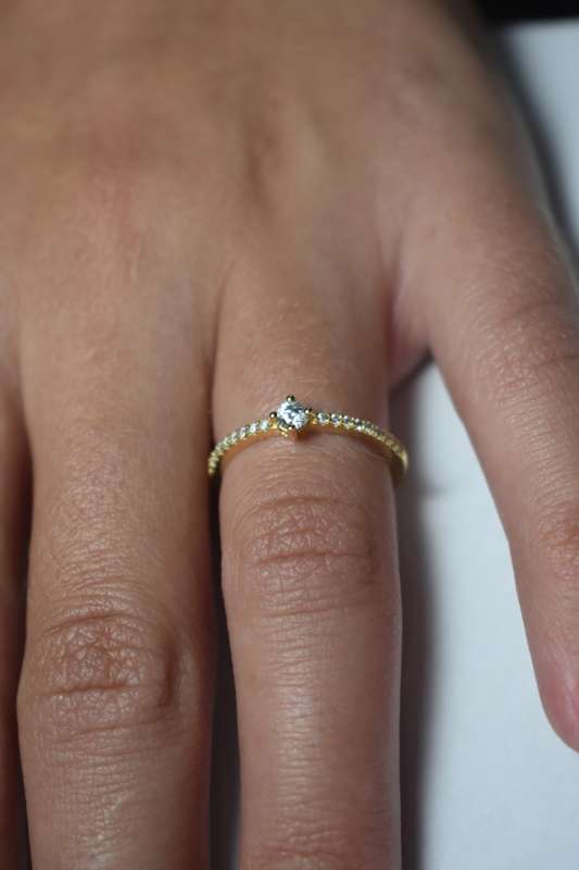 BARGAIN!!!! 18K Gold Plated 925 Sterling Silver Moissanite Ring!!! 1 LEFT!!!