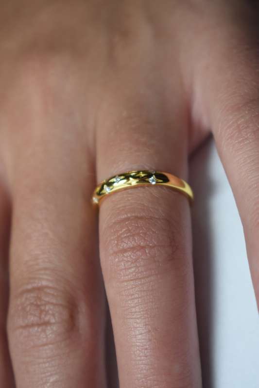 RARE BARGAIN!!! 18K Gold Plated, 925 Sterling Silver Moissaninte Ring