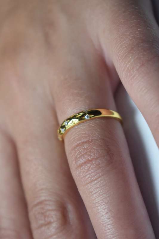 RARE BARGAIN!!! 18K Gold Plated, 925 Sterling Silver Moissaninte Ring