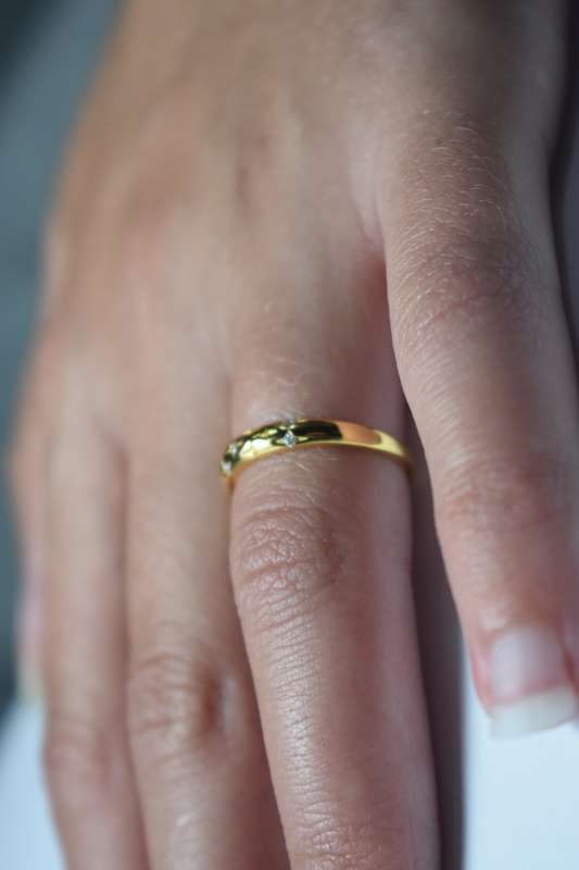 RARE BARGAIN!!! 18K Gold Plated, 925 Sterling Silver Moissaninte Ring