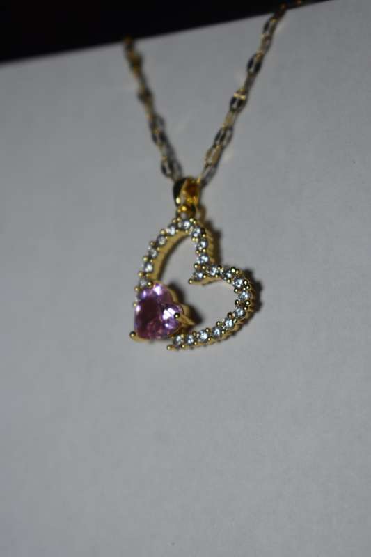 `R999` Bargain Heart Shape 18K Gold Plated Necklace