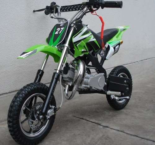 2 Wheel 2 stroke Kids Dirt bike 49cc Petrol Auto, Random Colours - Bulk Offers Welcome