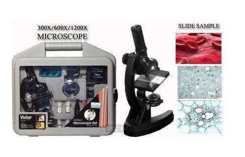 WEEKEND SPECIAL!!! Educational Biological Microscope Kit with Metal frame 300X-600X-1200X