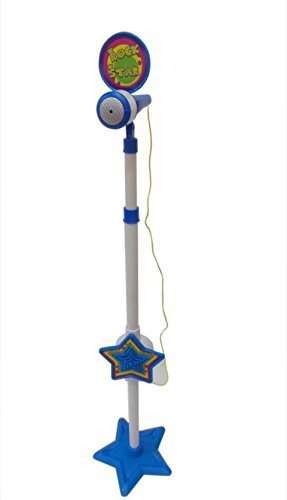 Mini Blue Rock star Mic ,stand with speakers built in - Bulk Offers Welcome