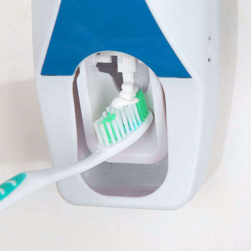 Auto Toothpaste Dispenser with toothbrush Holder