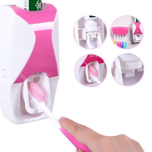 Auto Toothpaste Dispenser with toothbrush Holder