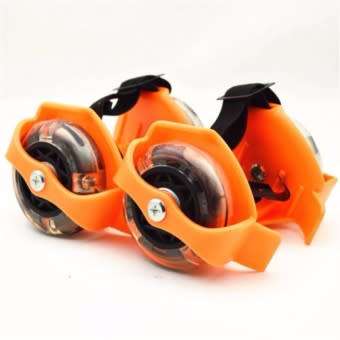 BLACK FRIDAY SPECIAL!! Light Whirlwind Heelys Strap on Roller shoes - ORANGE colour available