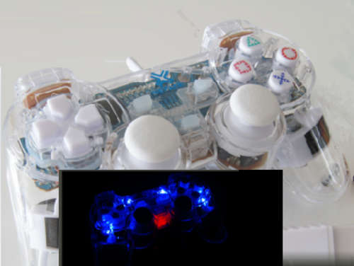 PS2 compatible Glow Effects wired controller - LOW POSTAGE!!!