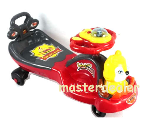 Childrens swing car with music wiggle ride-on car (RED) - LOW POSTAGE!!!