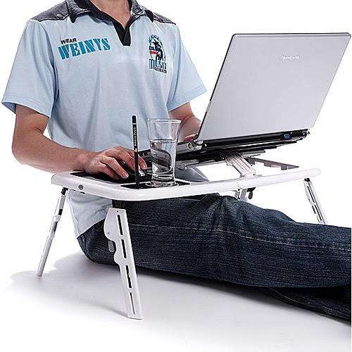 Portable Flexible Laptop e-Table With Built In Cooling Fan - LOW POSTAGE!!!