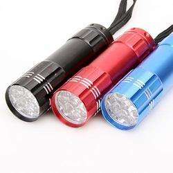 9 LED Small Torch, 9cm, Assorted Colours - LOW POSTAGE!!!