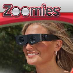 New Zoomies , Hands Free Binoculars, up to 400 Percent Magnification