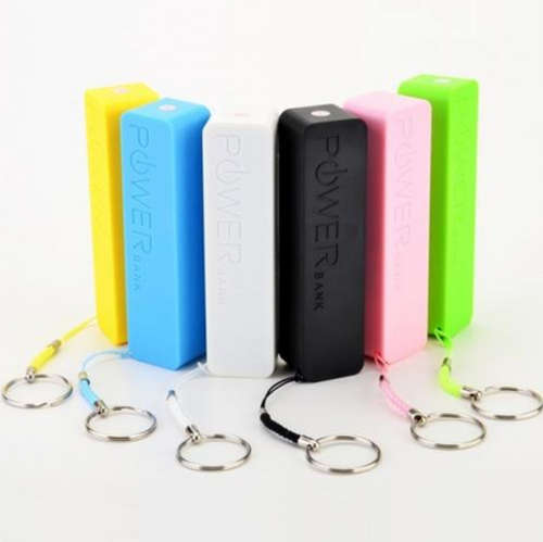 Mini Pocket Power Bank 9.5cm x 2cm approx. 2600mAh, Assorted colours - Bulk Offers Welcome