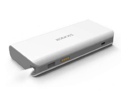 Special!!! Romoss Power Bank, 10400mAh, White, 14cm x 2cm