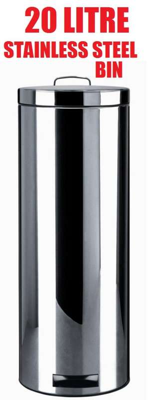 20 LITRE STAINLESS STEEL BIN - NEW!!! BULK PRICES AVAILABLE!!!