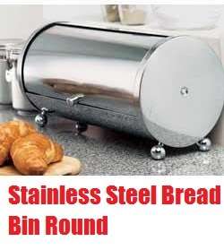 Round stainless steel Bread Bin - NEW!!! BULK PRICES AVAILABLE!!!