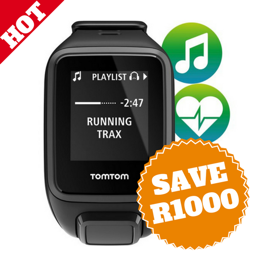 TomTom Spark 3 Cardio + Music Black One Time Special - Free Delivery