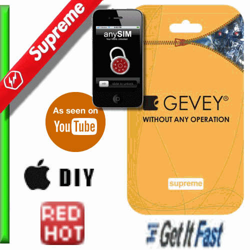 Unlock your iPhone 4 with THE LATEST Gevey Supreme -No more 112 each time* -Same/Next Day Delivery