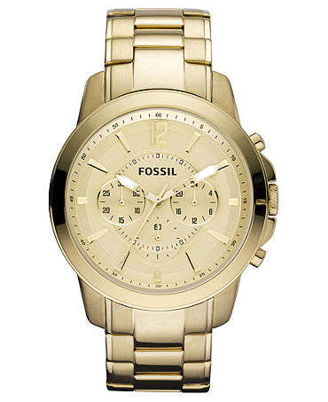 100% Authentic Gold Chronograph Fossil Watch