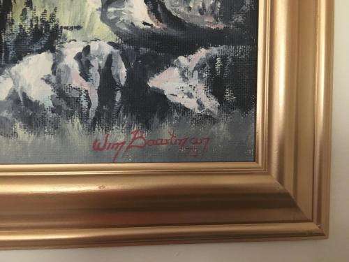 SA LISTED ARTIST - WIM BAARTMAN (1919-1985) ORIGINAL LANDSCAPE OIL ON BOARD IN BEAUTIFUL GOLD FRAME