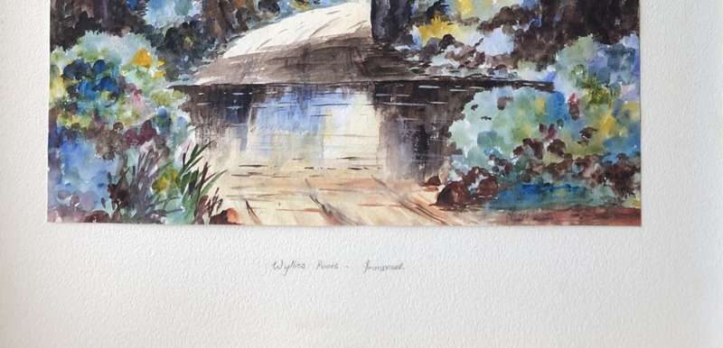 RARE ORIGINAL - F HILDEBRAND WATERCOLOUR & GOUACHE  - WYLLIES POORT TRANSVAAL