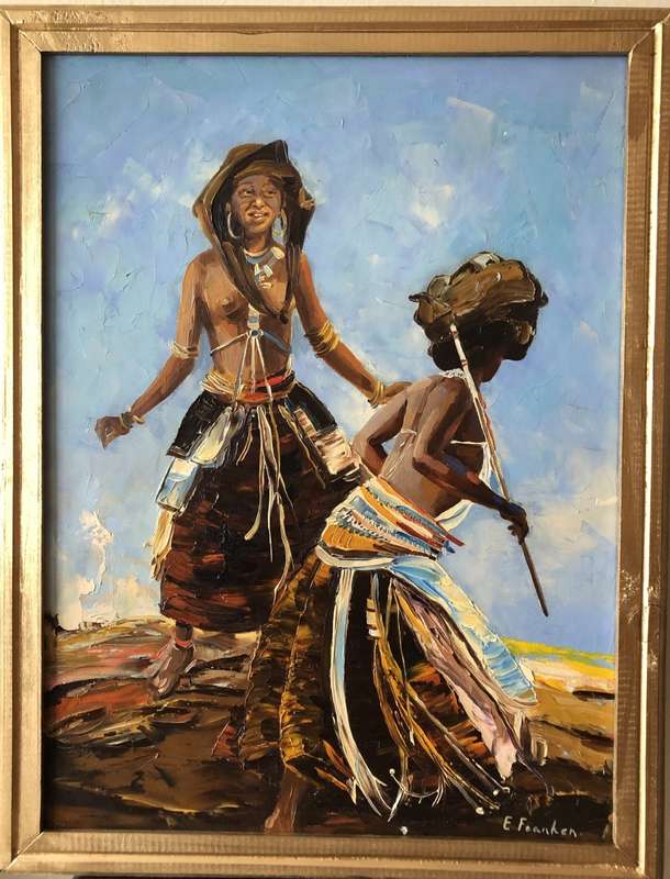 ORIGINAL BY WELL KNOWN ARTIST E. FRANKEN - OIL ON CANVAS