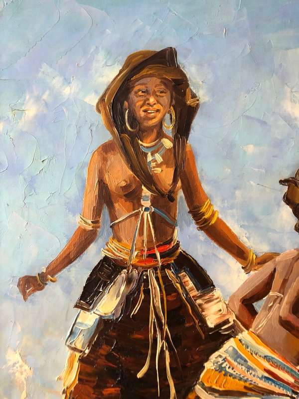 ORIGINAL BY WELL KNOWN ARTIST E. FRANKEN - OIL ON CANVAS