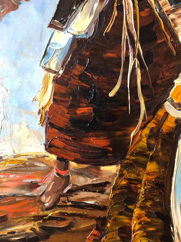ORIGINAL BY WELL KNOWN ARTIST E. FRANKEN - OIL ON CANVAS