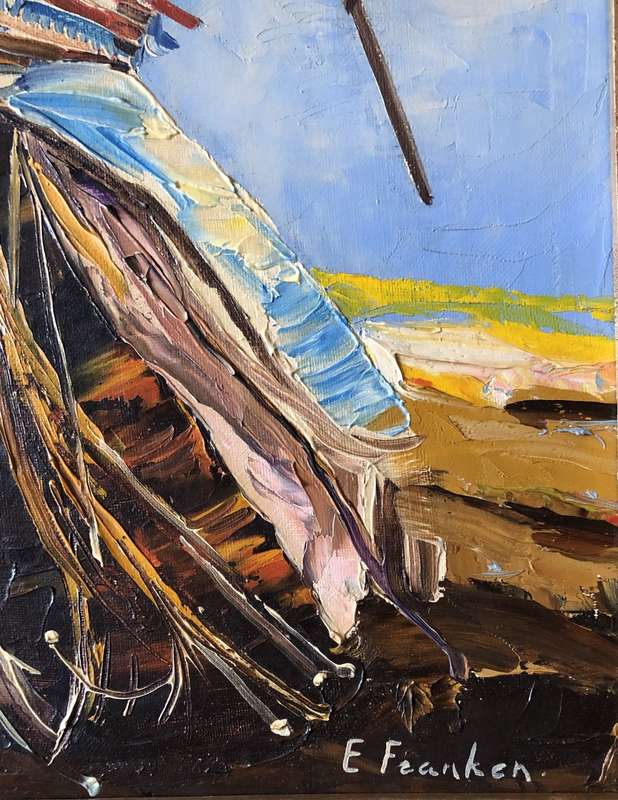 ORIGINAL BY WELL KNOWN ARTIST E. FRANKEN - OIL ON CANVAS
