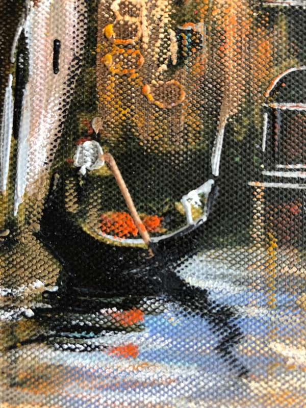 VENICE Oil Painting in Gold Frame