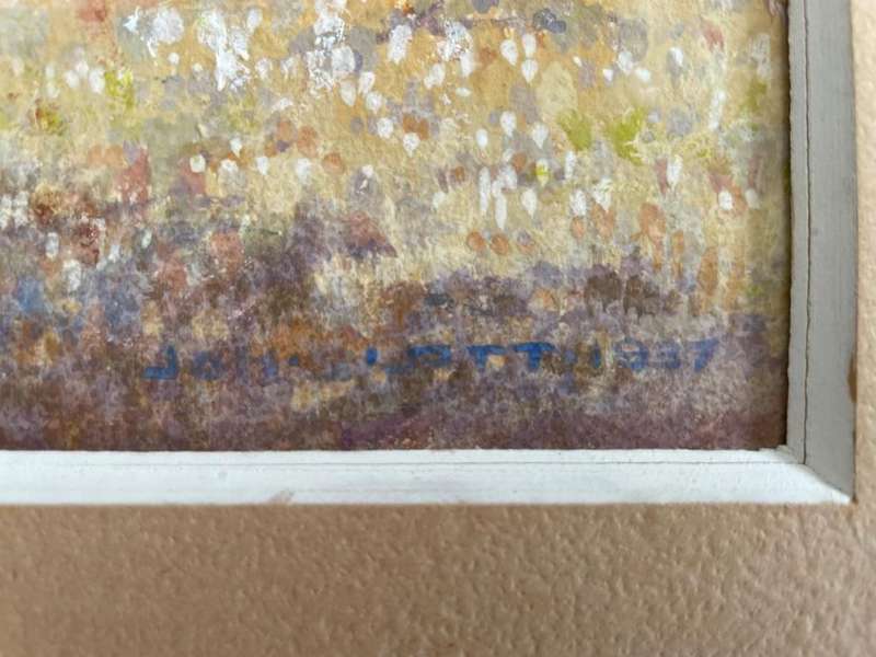 ORIGINAL JOHANNES BLATT (1905-1972) WATERCOLOUR DATED 1937 - SIGNED-INSCRIBED- NAMIBIAN LANDSCAPE