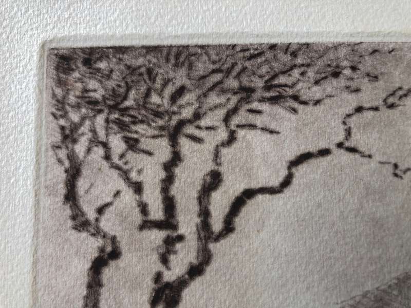 ORIGINAL JOHANNES BLATT (1905-1972) NAMIBIAN ETCHING - SIGNED AND INSCRIBED
