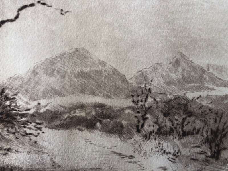 ORIGINAL JOHANNES BLATT (1905-1972) NAMIBIAN ETCHING - SIGNED AND INSCRIBED