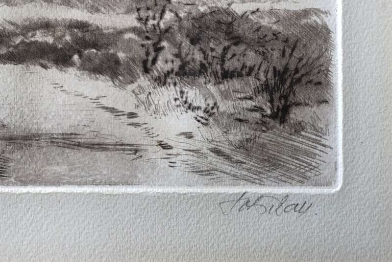 ORIGINAL JOHANNES BLATT (1905-1972) NAMIBIAN ETCHING - SIGNED AND INSCRIBED