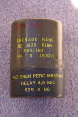 EMPTY Plastic PVC Cannister for the M26 Hand Grenade from Ops Modular