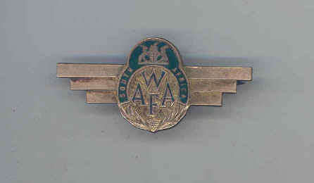 RARE World War Two Women's Auxiliary Air Force (WAAF) Tie Pin with SA Mint Mark on Reverse