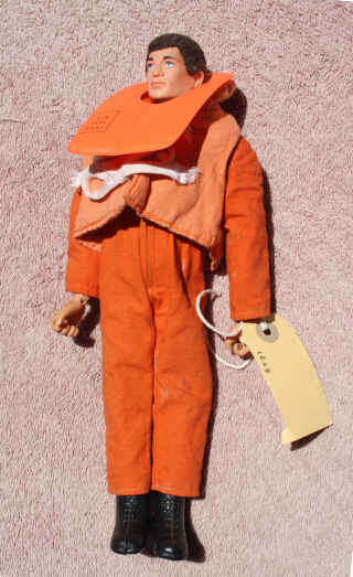 GI Joe in original Dayglo Outfit & Life Preserver Circa 1978 Near Mint Condition