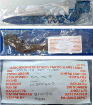 S.A. No 9 Blade Bayonet still in Original Military Issue Sealed Plastic Bag